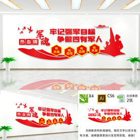 四有军人文化墙