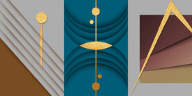 轻奢装饰画 几何抽象图