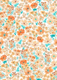 小碎花 绿色叶子