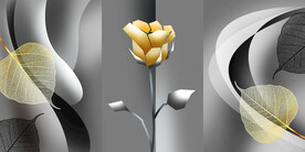 装饰画 玫瑰花 叶子