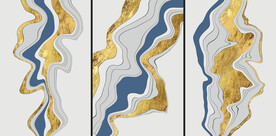 装饰画 弧线 抽象水流