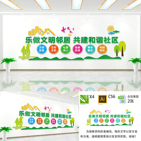 文明和谐社区文化墙