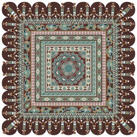 敦煌莫高窟中唐莲花茶花纹藻井