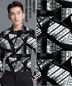 数码印花 男装潮牌几何大牌