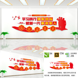 学习践行强军目标军队文化墙