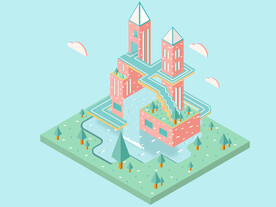 AI纪念碑谷梦幻城堡插画