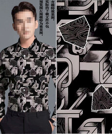 数码印花 男装潮牌几何字母大牌