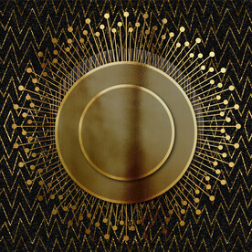 轻奢装饰画 圆形抽象花纹