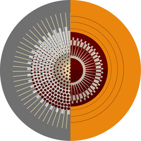 轻奢装饰画 圆形抽象花纹