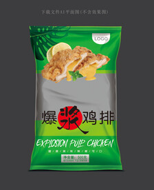 爆浆鸡排包装