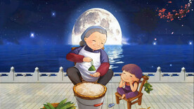 姥姥说 少儿舞蹈 舞美背景视频