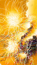 轻奢装饰画 抽象金色油画