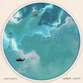 中国风玄关意境装饰画