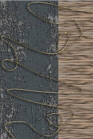 3D抽象金属曲线玄关装饰画