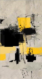 抽象水墨油画玄关装饰画 