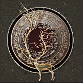 新中式水晶麋鹿玄关装饰画