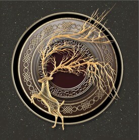 新中式水晶麋鹿玄关装饰画