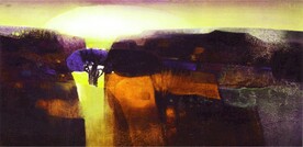 轻奢装饰画 抽象山水画 油画