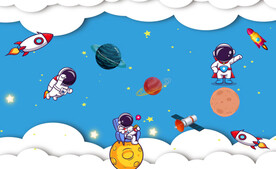 卡通太空人宇航员