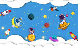 卡通星空宇航员