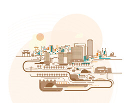 矢量AI城市建筑地标黄山剪影楼