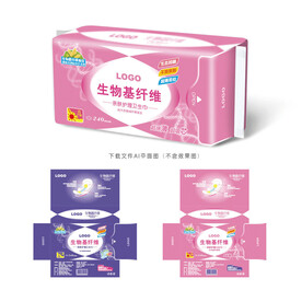 亲肤护理卫生巾包装 