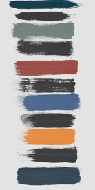 莫兰迪色古风毛笔水墨PSD素材