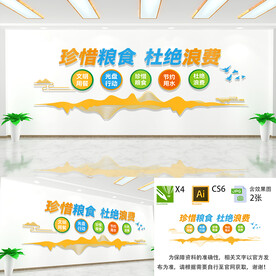 珍惜粮食文化墙