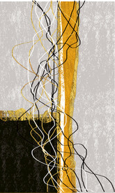 轻奢装饰画 抽象线条油画 彩绘