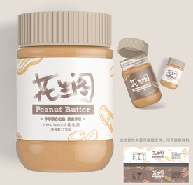 花生酱包装标贴图片