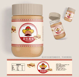 花生酱包装标贴图片