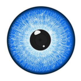 蓝色眼睛眼球眼珠子瞳孔晶体矢量
