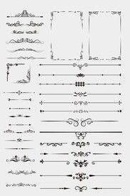 CDR矢量欧式花纹花边