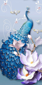 轻奢装饰画 孔雀