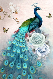 轻奢装饰画 孔雀