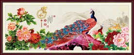 孔雀牡丹图
