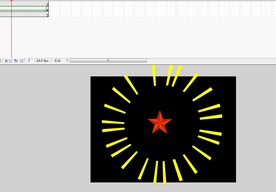 红色星星发出光芒的动画fla