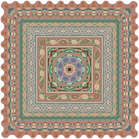 敦煌莫高窟壁画茶花纹藻井图案