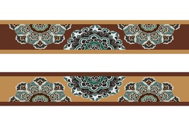 半边花图案花边画框