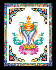 藏式风格八宝图展板