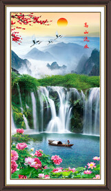 竖幅山水画
