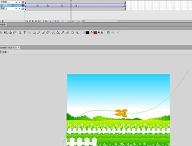 花园的蝴蝶引导线飞行