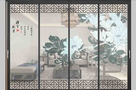 高清分层透明底推拉门打印图