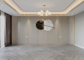 现代极简轻奢卧室背景墙