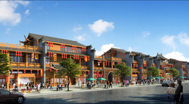 古建筑商业街效果图