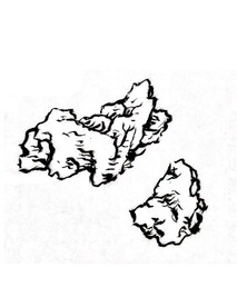 手绘国画山石山水素材