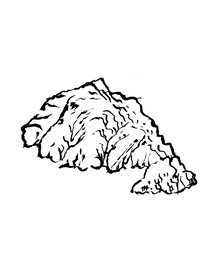 手绘国画山石山水素材