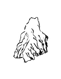 手绘国画山石山水素材