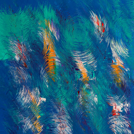 轻奢手绘抽象油画装饰画