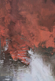 红抽象油画装饰画轻奢手绘极简画